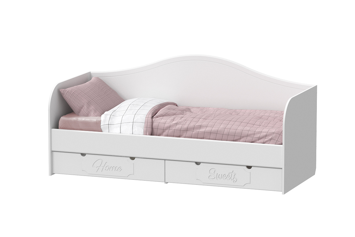 Кровать ДримСтар ДС-51 (800х2000) белое дерево