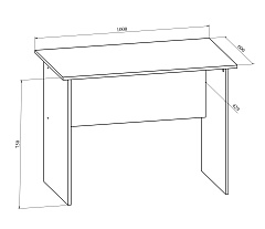 Стол письменный ОФ-111К северное дерево светлое