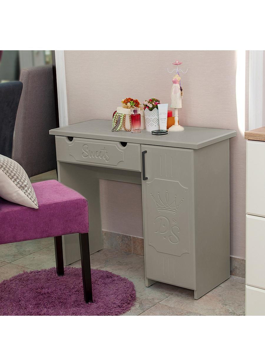 Стол туалетный ДримСтар ДС-2 глиняный серый/риолит