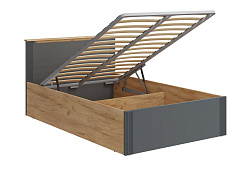 Кровать с ПМ Эмилия ЭЛ-32 (120х200) дуб крафт золотой/графит