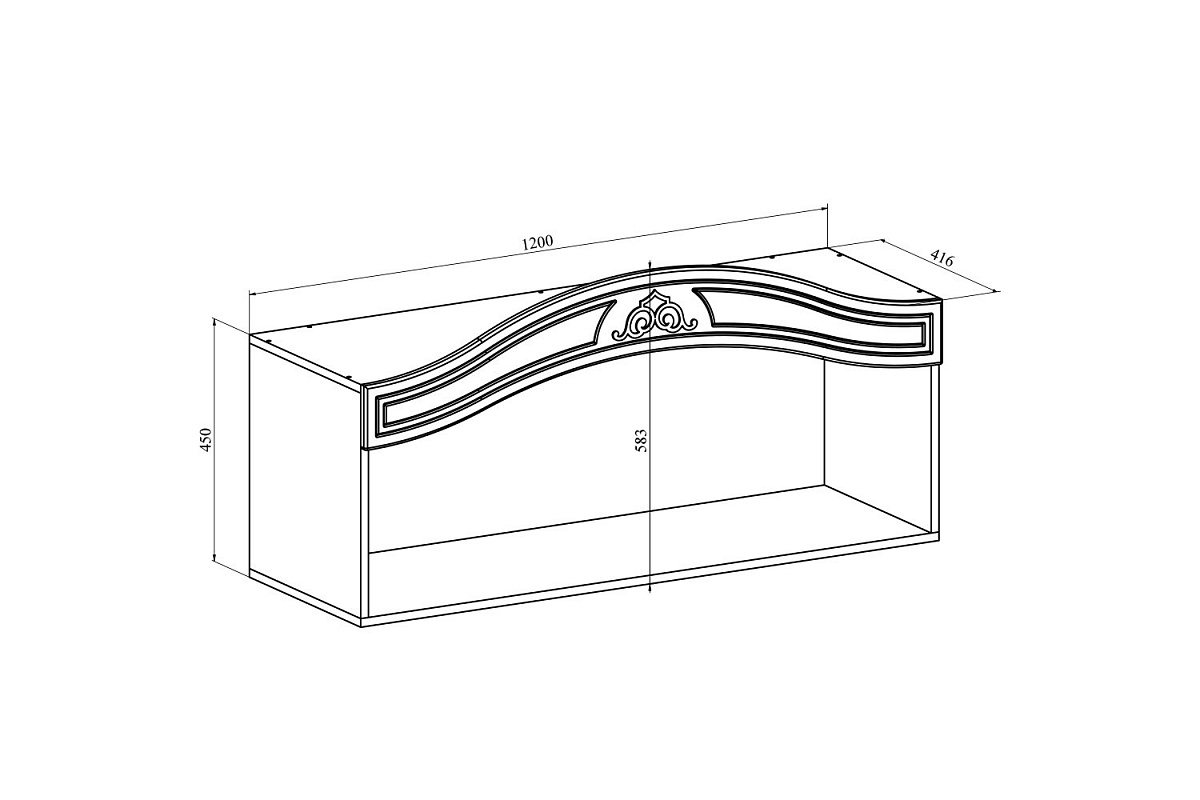 Полка Ассоль плюс АС-57 ваниль