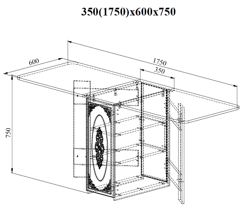 Стол раскладной СМ-5 белое дерево
