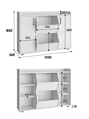 Тумба Т-14 белый структурный