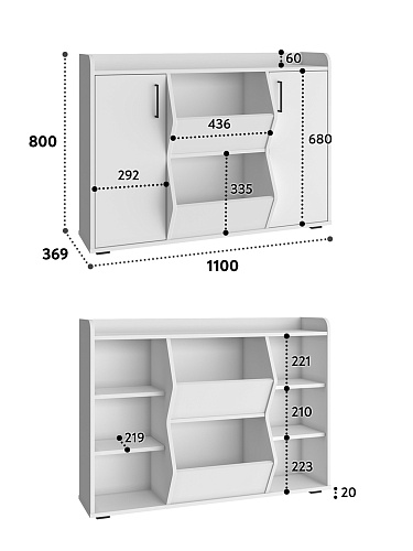 Тумба Т-14 белый структурный