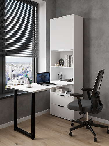 Стол рабочий Оптима ОП-20 белый структурный/меренга