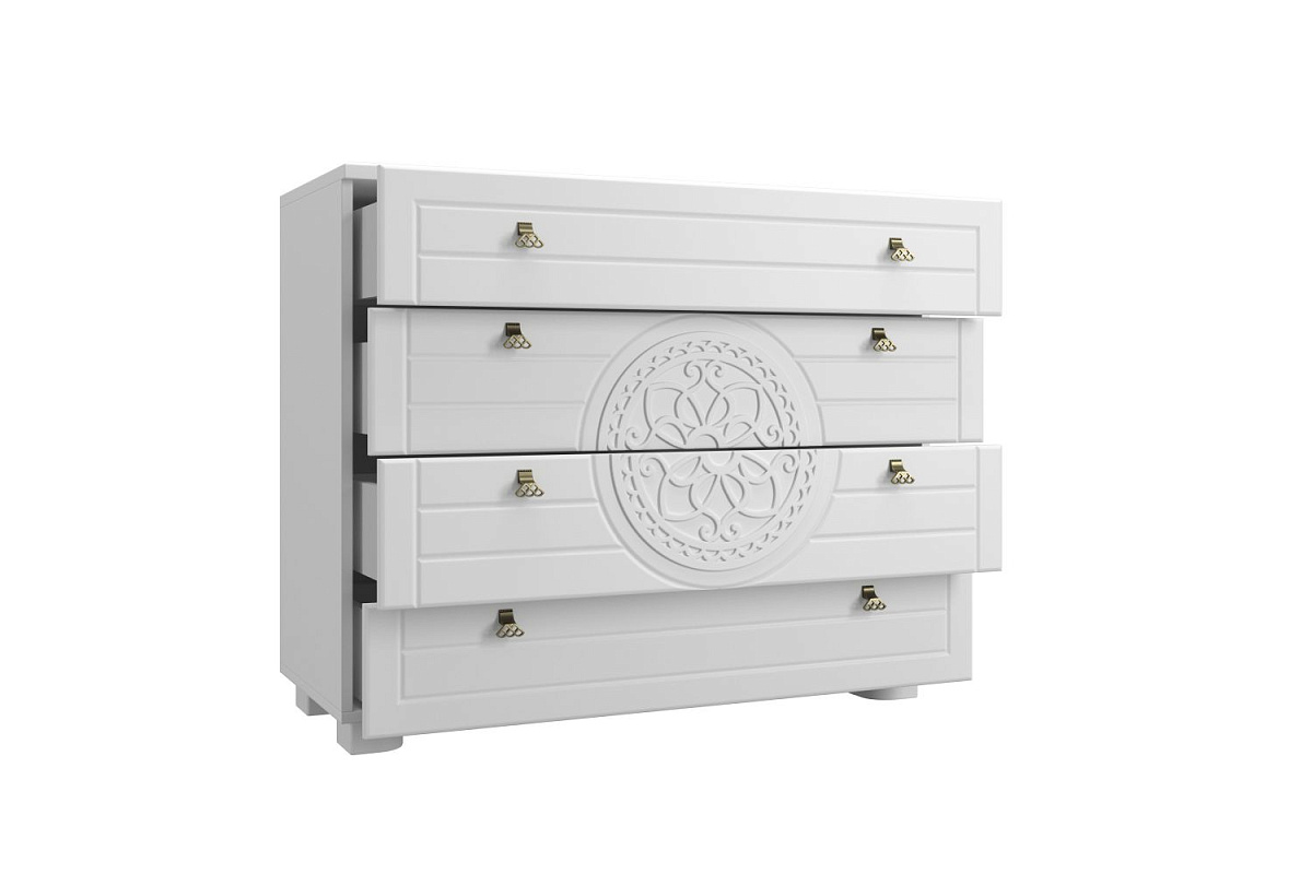 Комод «Монблан» МБ-37К белое дерево