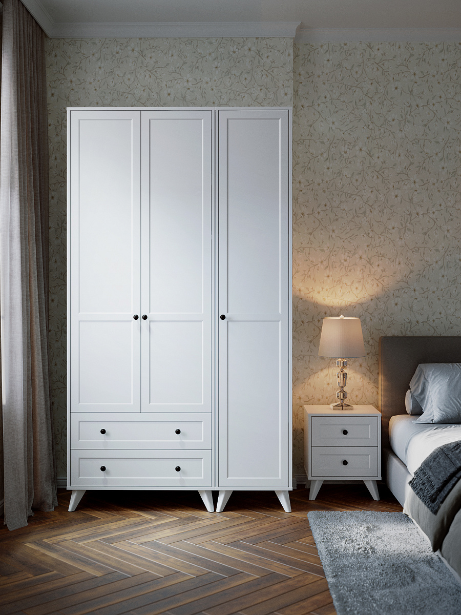 Шкаф Вильям ВМ-11 белый бриллиант/бланж