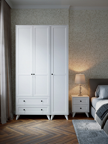 Шкаф Вильям ВМ-11 белый бриллиант/бланж