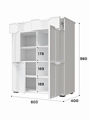 Комод Эмилия ЭЛ-20 белый структурный/меренга