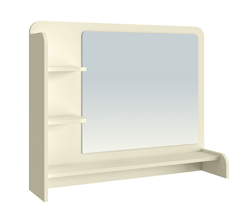 Полка с зеркалом ТН-2 ваниль