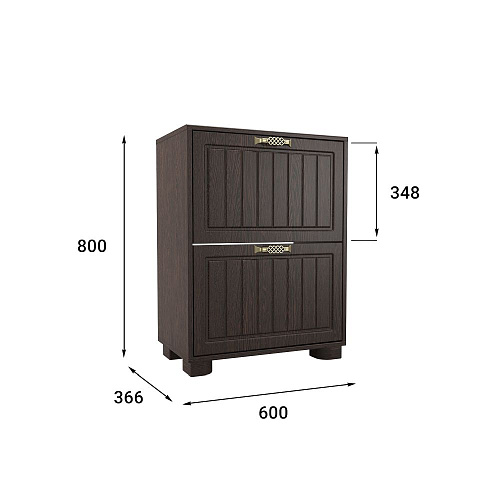 Тумба для обуви (обувница) «Монблан» МБ-33К венге/орех шоколадный