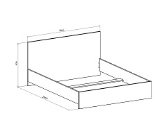 Кровать Виктория ВИ-24 (1600x2000) дуб крафт золотой