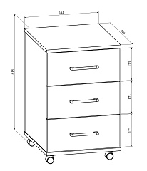 Тумба ОФ-22 блэквуд сатиновый