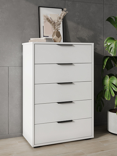 Комод Оптима ОП-05 белый структурный/меренга