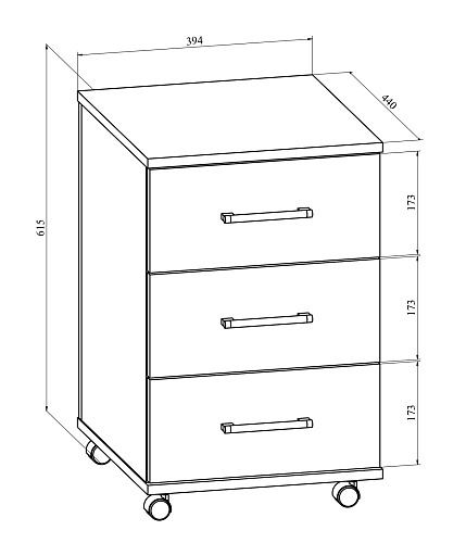 Тумба ОФ-22 дуб крафт табачный