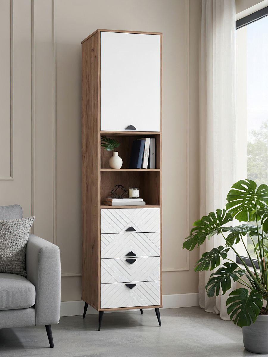 Пенал Астрид АР-06 дуб крафт табачный/бланж