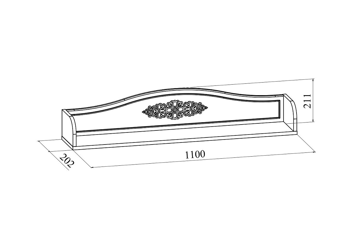 Полка Ассоль плюс АС-50 ваниль