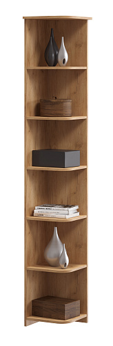 Стеллаж угловой Агата АТ-9 дуб крафт золотой