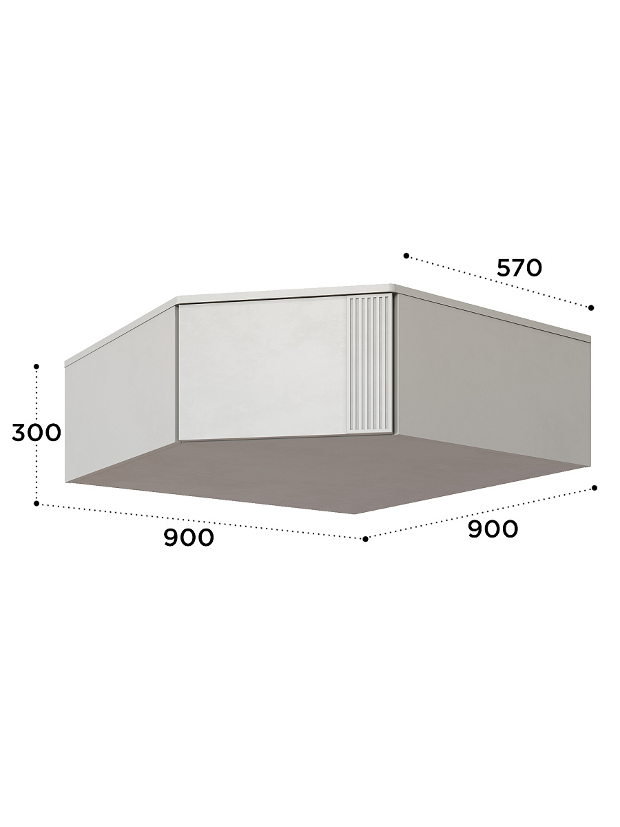 Антресоль Эмилия ЭЛ-55 кашемир/шарли керамика