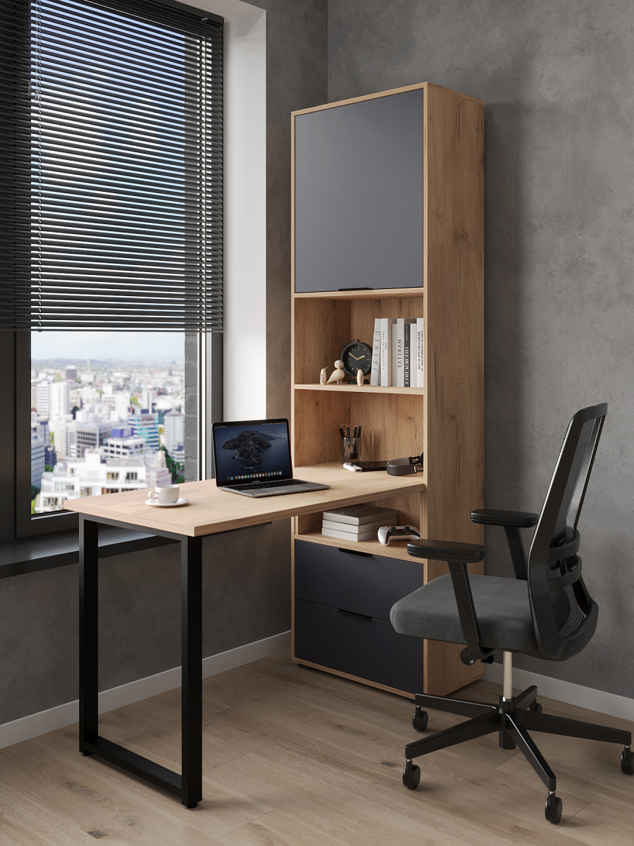 Стол рабочий Оптима ОП-20 дуб крафт золотой/графит