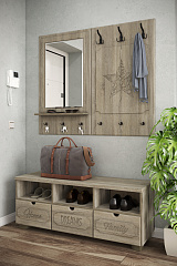 Вешалка ДримСтар ДС-31 дуб сонома темный