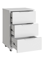 Тумба мобильная К-55 белый структурный/меренга