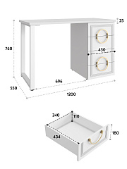 Комплект мебели Оливия ОЛ-102 белый бриллиант/бланж