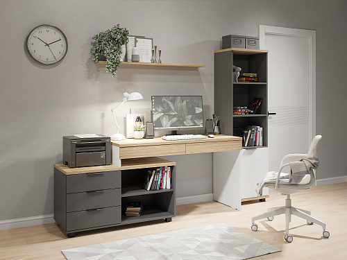 Комплект мебели Скайлайт СЛ-013 блэквуд ячменный/графит/белый/меренга