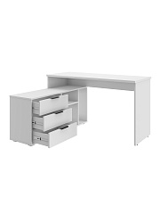 Стол угловой Оптима ОП-21 белый структурный/меренга