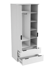 Шкаф платяной Оптима ОП-25 белый структурный/меренга