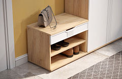 Тумба Эмилия ЭЛ-44 дуб крафт золотой/меренга