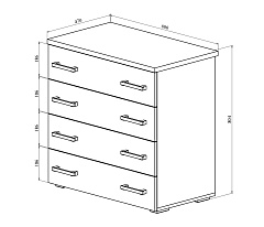 Комод Виктория ВИ-71 дуб крафт золотой