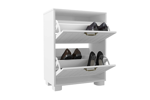 Тумба для обуви (обувница) «Монблан» МБ-33К белое дерево