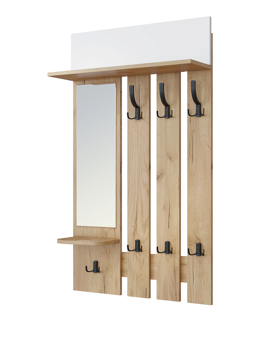 Вешалка Эмилия ЭЛ-49 дуб крафт золотой/меренга