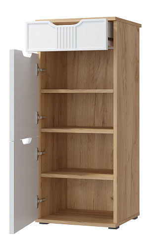 Тумба Эмилия ЭЛ-3 дуб крафт золотой/меренга