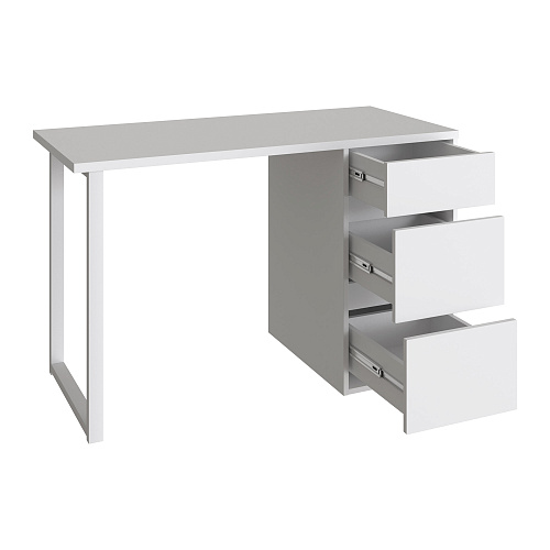 Стол С-411 белый структурный/меренга (1200х550 белая опора)