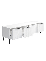 Тумба ТВ Контемпо КТ-05 белый бриллиант/бланж