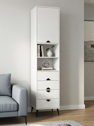 Пенал Астрид АР-06 белый бриллиант/бланж