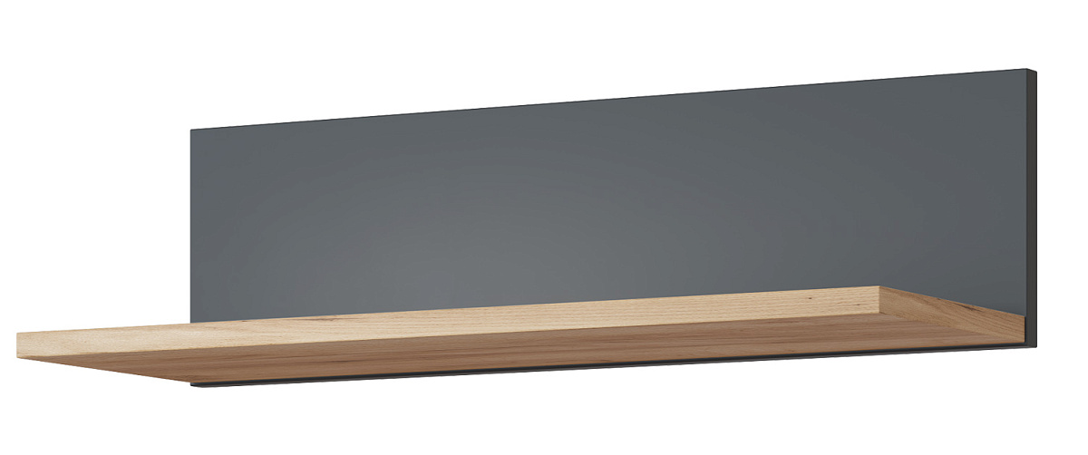 Полка Эмилия ЭЛ-8 дуб крафт золотой/графит