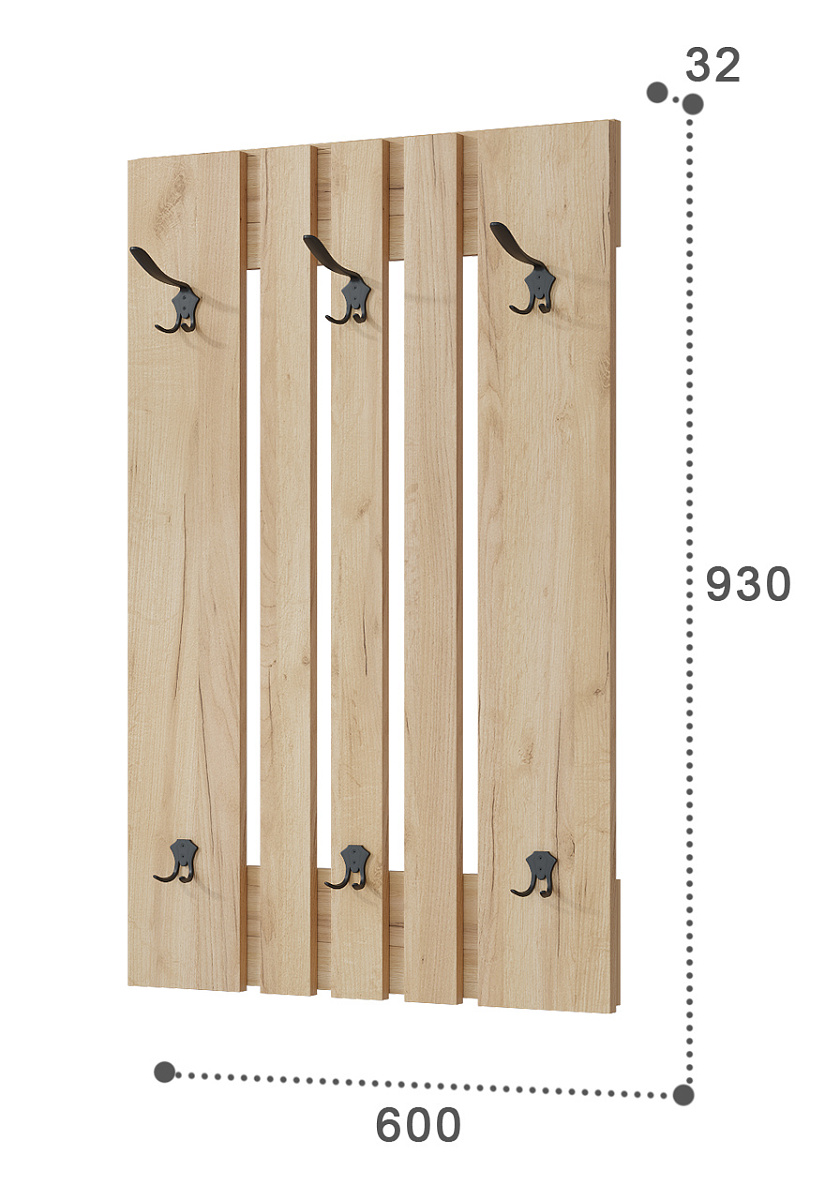 Комплект мебели для прихожей Эмилия ЭЛ-003 дуб крафт золотой/графит