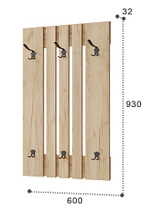 Комплект мебели для прихожей Эмилия ЭЛ-003 дуб крафт золотой/графит