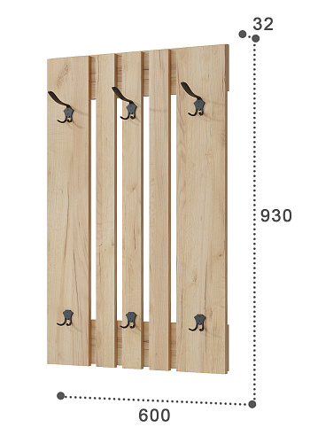 Комплект мебели для прихожей Эмилия ЭЛ-003 дуб крафт золотой/графит