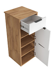 Тумба Оптима ОП-08 дуб крафт золотой/меренга