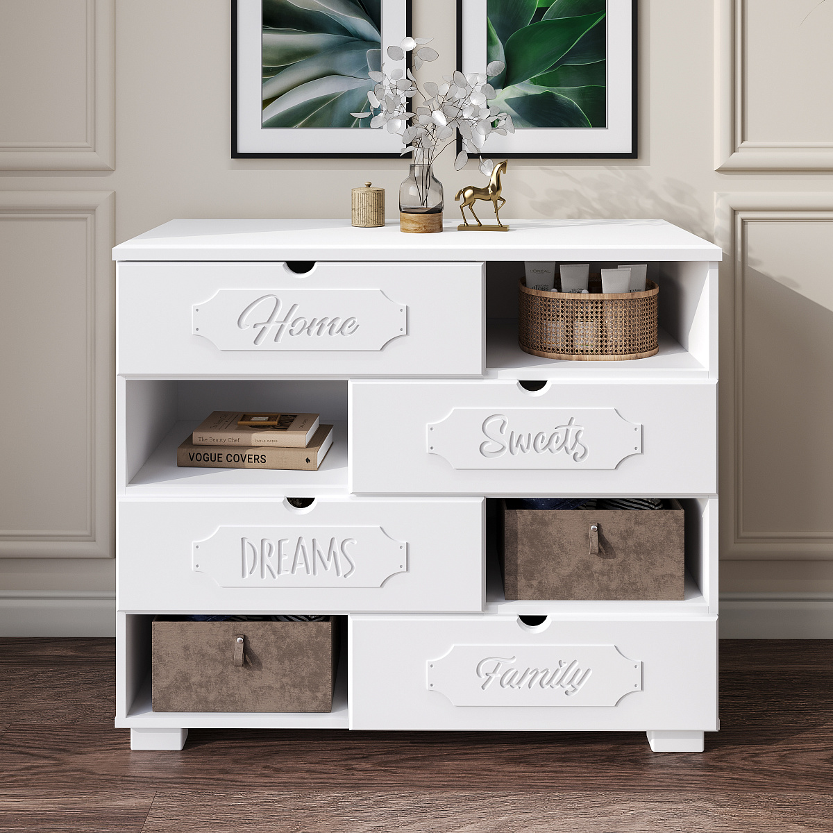 Комод ДримСтар ДС-10 белое дерево