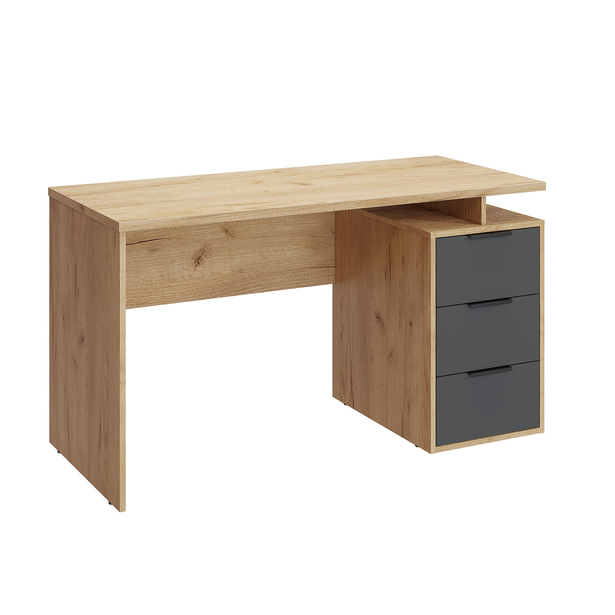 Стол С-407 дуб крафт золотой/графит (1350*600)