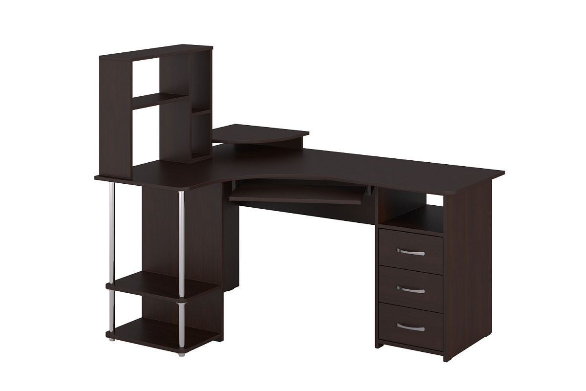 Стол компьютерный С-237 с полкой СЕ-237 венге