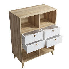 Тумба Велламо ВО-04 блэквуд ячменный/бланж