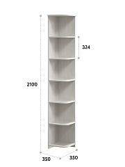 Стеллаж угловой Агата АТ-9 северное дерево светлое