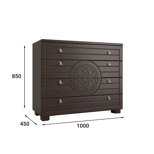 Комод «Монблан» МБ-37К венге/орех шоколадный