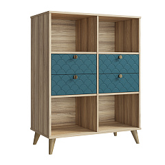 Комплект мебели для гостиной Велламо ВО-104 блэквуд ячменный/морская волна